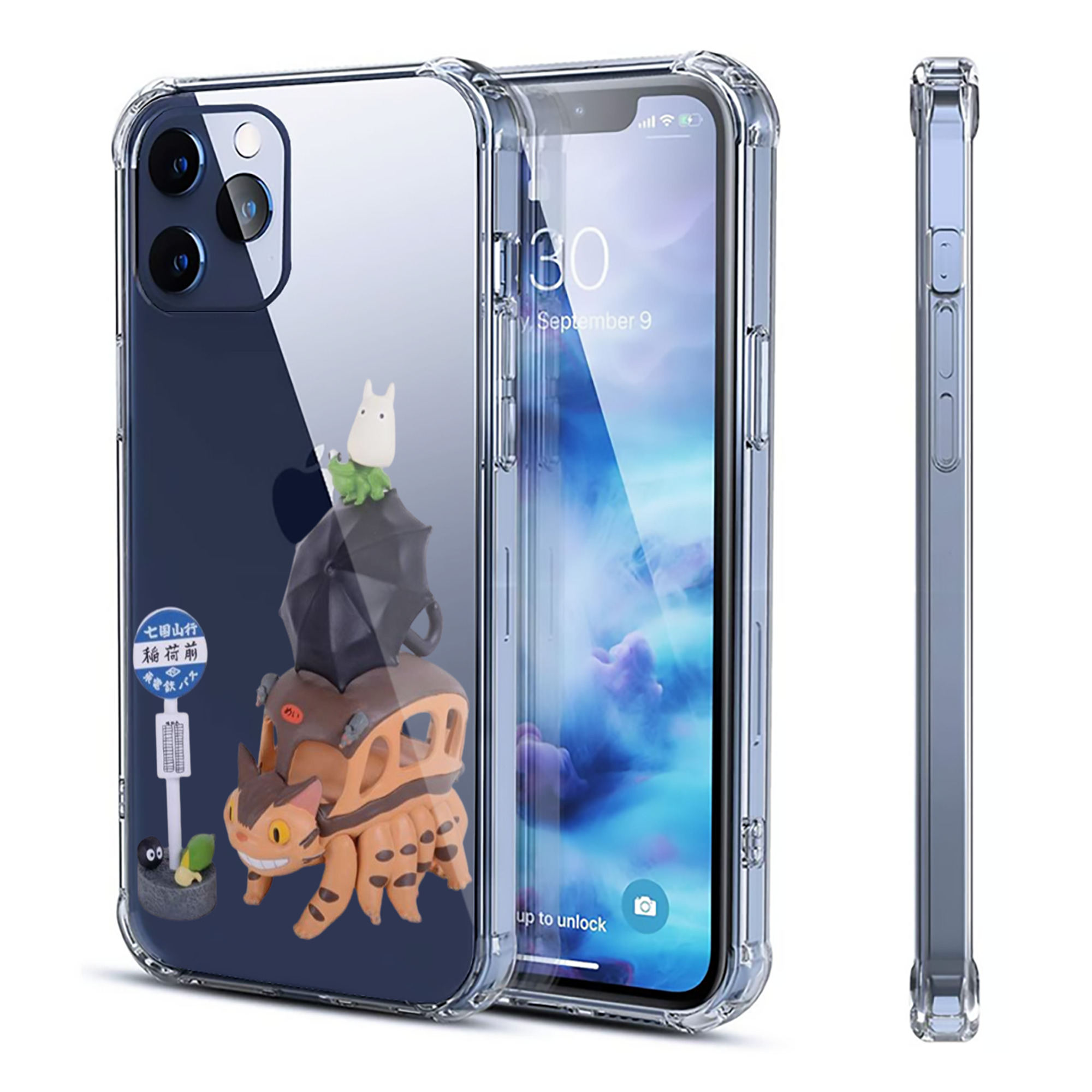 （画像用） となりのトトロ 草壁メイ 草壁サツキ My Neighbor Totoro Satsuki Kusakabe Mei Kusakabe 【iPhone 12シリーズ対応】透明スマホケース（クリアソフトケース）